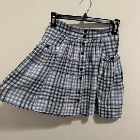 NWT Urban Outfitters Plaid Button Skirt - Picture 3 of 9